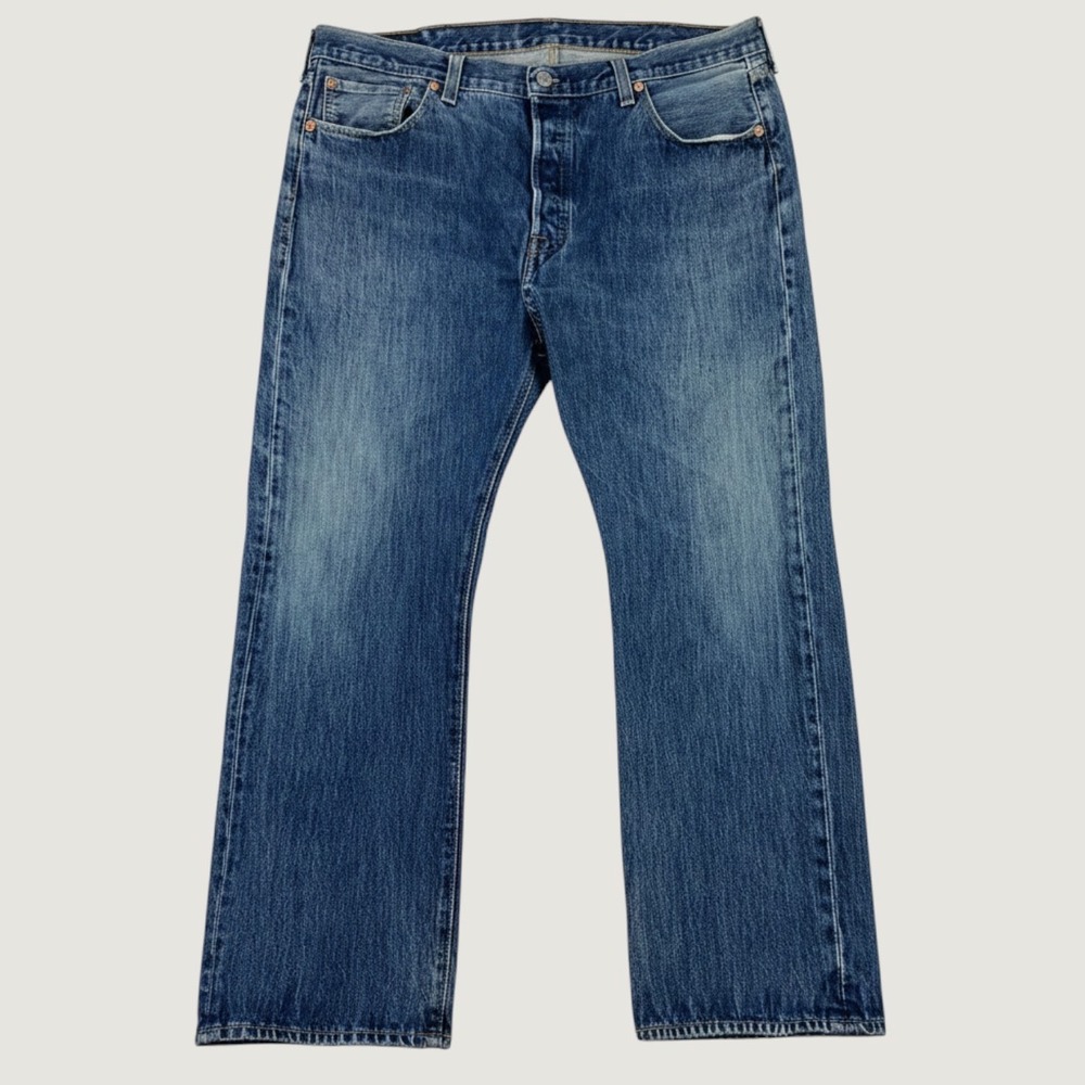 Levi's 501 Original Fit Jeans Mens 38x28 Blue Straight Leg Medium Wash Denim